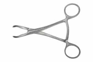 MPR Curved Reduction Forceps, Serrated Jaws, Pointed Tip