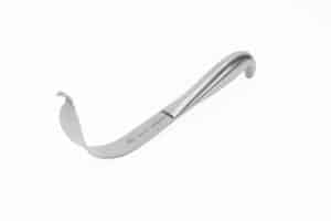 MPR MI 2-Incision Sharp Cobra Retractor, Serrated Point